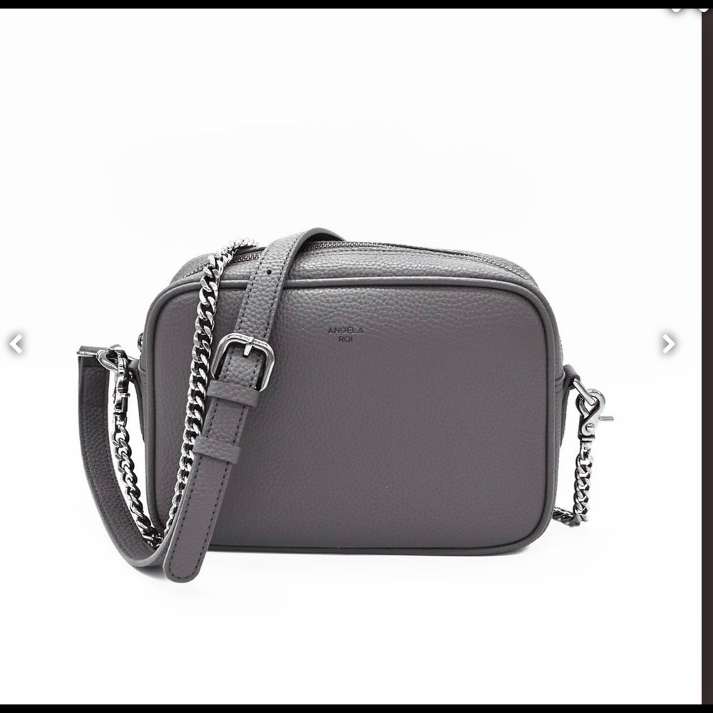 NWT Angela Roi Grace Mini Gray Crossbody Bag